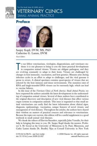 ﻿ویروس های در حال ظهور و بازخوانی سگ ها و گربه ها ، مسئله کلینیک های دامپزشکی: تمرین حیوانات کوچک. سانجی کاپیل ، کاترین جی لام
