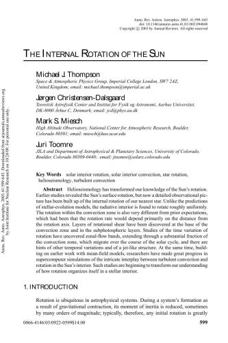 ﻿چرخش درونی خورشید