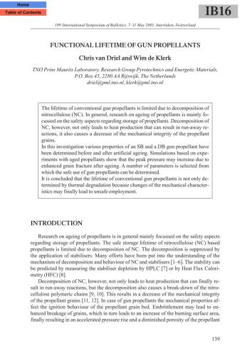 ﻿طول عمر عملکردی پیشرانه های تفنگ