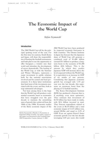 ﻿تأثیر اقتصادی جام جهانی