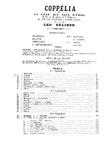 ﻿Coppelia، کاهش پیانو (تک نوازی پیانو) موسیقی باله