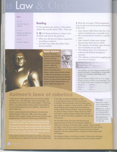 کتاب دوره جهانی متوسط. 5-10 واحد و تمرکز دستور زبان