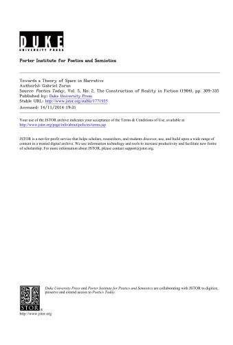 ﻿به سوی نظریه فضا در روایت