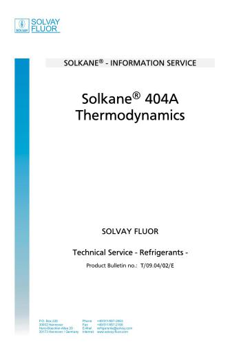 ﻿ترمودینامیک Solkane 404A