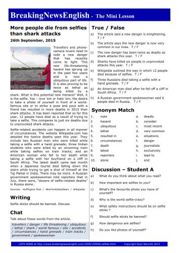 ﻿تعداد افرادی که در اثر سلفی می میرند بیشتر از حملات کوسه است