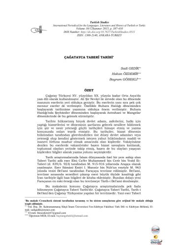 ﻿Chagatai Taberi History / Chagatai ترکی Taberan History