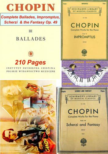 شوپن فوردیریک. Ballades کامل، Impromptus، Scherzi & amp؛ اپراتور Fantaisie. 49