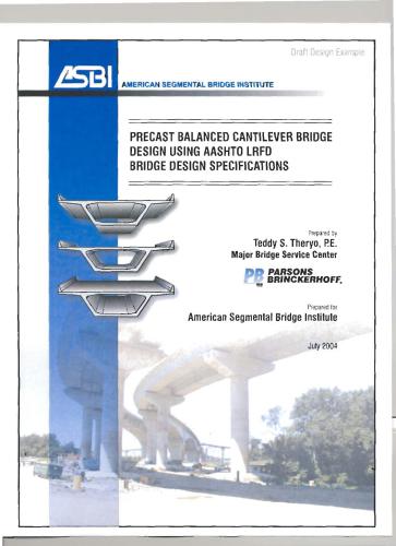 ﻿تریو طراحی پل کنسول دار متوازن با استفاده از مشخصات طراحی پل AASHTO LRFD