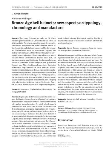 ﻿کلاه‌های زنگی عصر برنز: جنبه‌های جدید در گونه‌شناسی، زمان‌شناسی و ساخت