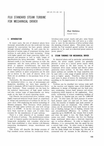 ﻿توربین بخار استاندارد فوجی برای درایو مکانیکی