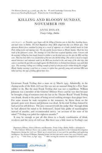 ﻿یکشنبه کشتار و خونین، نوامبر 1920