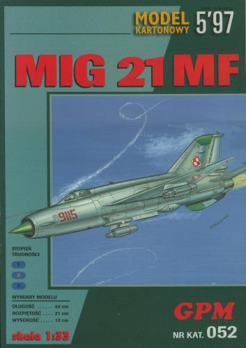 ﻿مدل Kartonowy 5/97 Mig-21MF