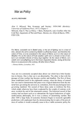 ﻿جنگ به عنوان سیاست