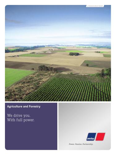 ﻿MTU Friedrichshafen GmbH. کشاورزی و جنگلداری. ما شما را رانندگی می کنیم. با قدرت کامل