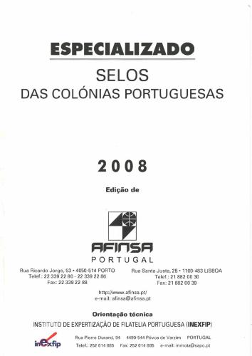 ﻿کاتالوگ تمبرهای پستی تخصصی مستعمرات پرتغال 2008 Afinsa