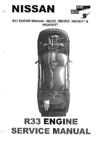 ﻿راهنمای سرویس موتور نیسان R33. RB20E، RB25DE، RB25DET، RB26DETT