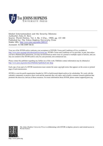 ﻿انترناسیونالیسم ایدئالیستی و معضل امنیتی