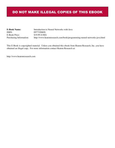﻿مقدمه ای بر شبکه های عصبی با جاوا. نسخه 1. چاپ دوم