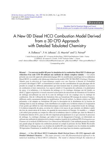 ﻿مدل احتراق HCCI دیزلی 0D جدید برگرفته از رویکرد 3 بعدی CFD با شیمی جدول‌بندی شده تفصیلی