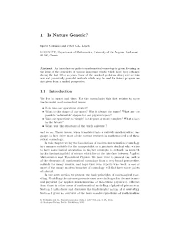 چهارراه جهانشناسی: یک دوره پیشرفته در کیهان شناسی ریاضی ، فیزیکی و رشته ای