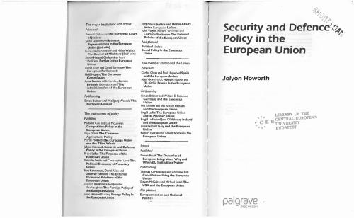 ﻿سیاست امنیتی و دفاعی در اتحادیه اروپا