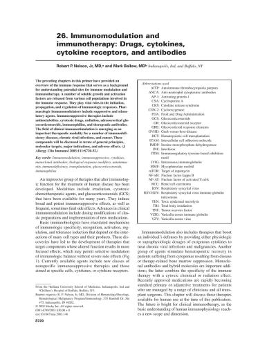 ﻿تعدیل سیستم ایمنی و ایمنی درمانی: داروها ، سیتوکین ها ، گیرنده های سیتوکین و آنتی بادی ها