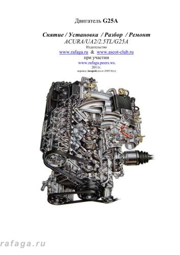 ﻿راهنمای تعمیر موتور G25A (هوندا ویگور/اینسپایر/رافاگا/آسکوت/سابر)