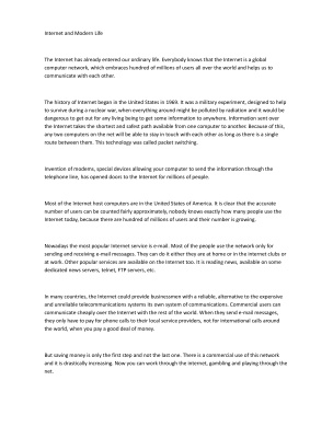 ﻿اینترنت و زندگی مدرن