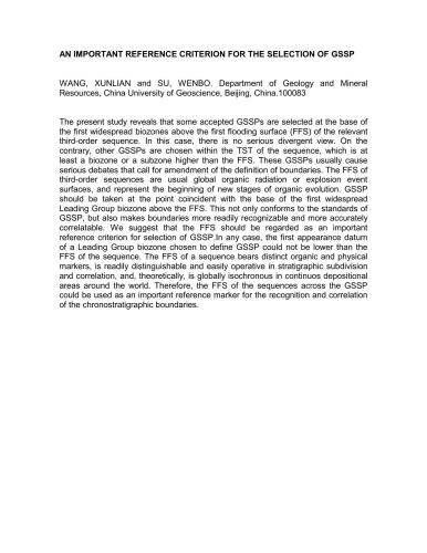 ﻿مواد سی و یکمین کنگره بین المللی زمین شناسی IGC، ریودوژانیرو، برزیل 2000، قسمت 1