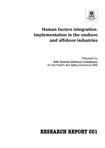 ﻿ادغام عوامل انسانی: پیاده سازی در صنایع خشکی و فراساحلی
