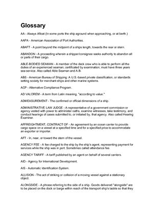 ﻿واژه نامه انگلیسی دریایی