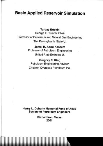 ﻿شبیه سازی مخزن کاربردی اساسی