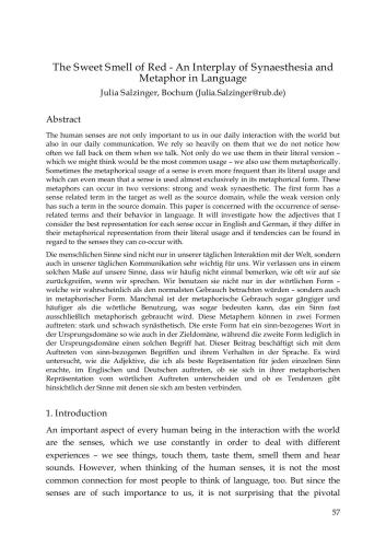 ﻿بوی شیرین قرمز - تداخلی از حس حسی و استعاره در زبان