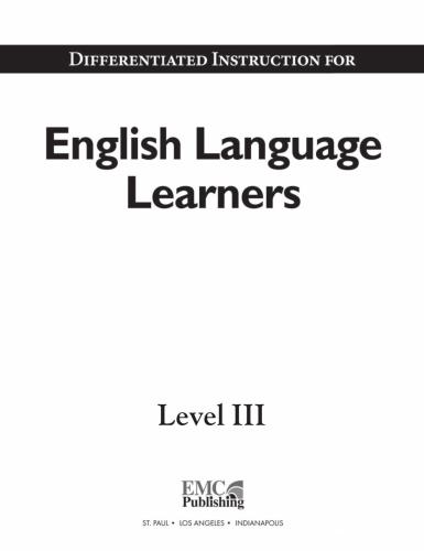 ﻿انتشارات EMC. آموزش متمایز برای زبان آموزان زبان انگلیسی سطح III