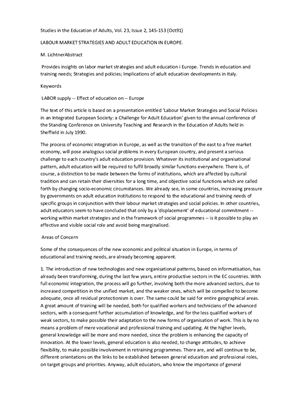 ﻿استراتژی های بازار کار و آموزش بزرگسالان در اروپا