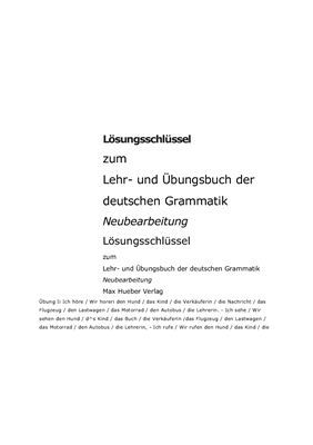 ﻿کلید وظایف کتاب درسی: گرامر آلمانی با تمرین