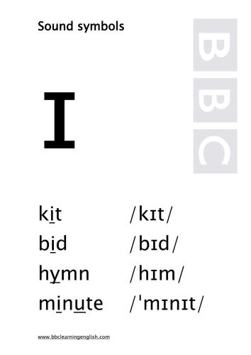 بی بی سی آموزش انگلیسی. کارت راهنمایی تلفظ