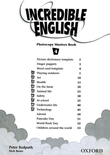 ﻿Incredible English 4. Photocopy Masters Book