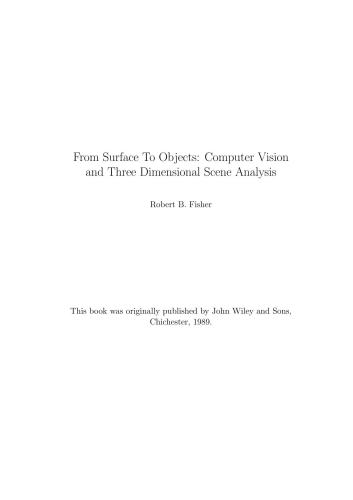 ﻿از سطح تا اشیا. بینایی کامپیوتری و تحلیل صحنه سه بعدی