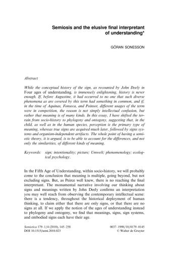 ﻿Semiosis و تفسیر نهایی گریزان درک