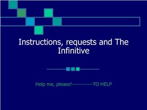 ﻿Happy english.ru 5 Презентация - دستورالعمل ها، درخواست ها و The Infinitive