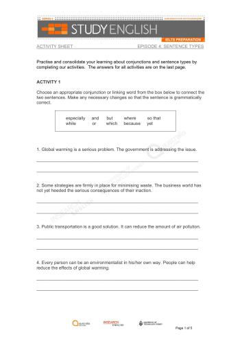 ﻿شبکه استرالیا مطالعه آمادگی زبان انگلیسی آیلتس. (قسمت 04. انواع جملات)