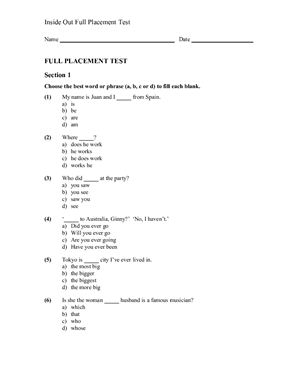 ﻿آزمون قرارگیری درون خارج