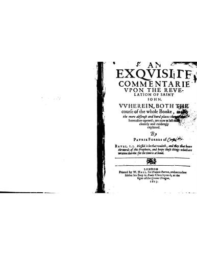 ﻿تفسیری نفیس بر مکاشفه سنت جان. 1613