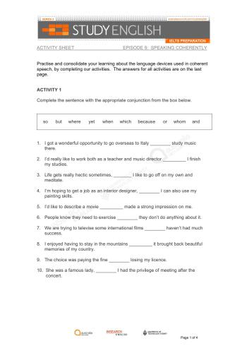 ﻿شبکه استرالیا مطالعه آمادگی آیلتس انگلیسی. (قسمت 09. صحبت کردن به طور منسجم)