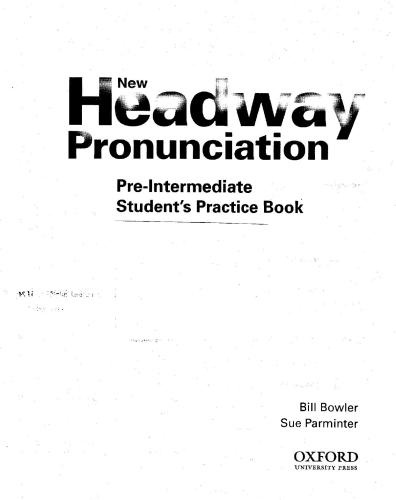 ﻿New Headway Pre-Intermediate. تلفظ کتاب تمرین دانشجو