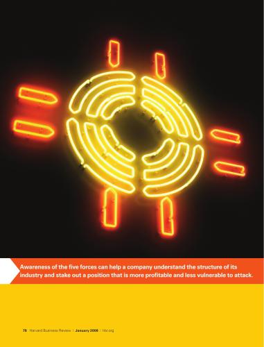 ﻿پنج نیروی رقابتی که استراتژی را شکل می دهند