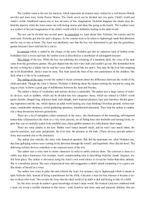 ﻿تحلیل سبکی متن - The Lumber-Room