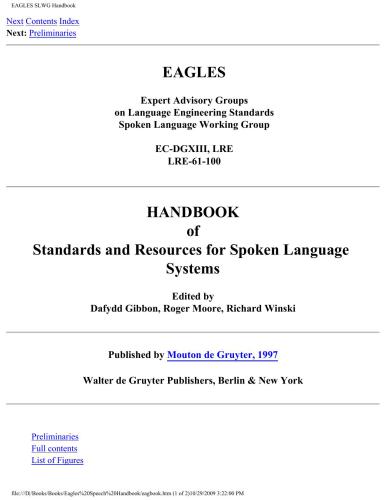 ﻿کتاب Eagles on Speken Language Systems