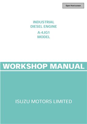 ﻿isuzu مدل موتور A-4JG1 موتور دشت صنعتی. کتابچه راهنمای کارگاه
